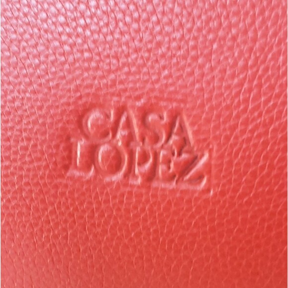 CASA LOPEZ The Cartera Minna Orange Genuine Leather Sling Backpack